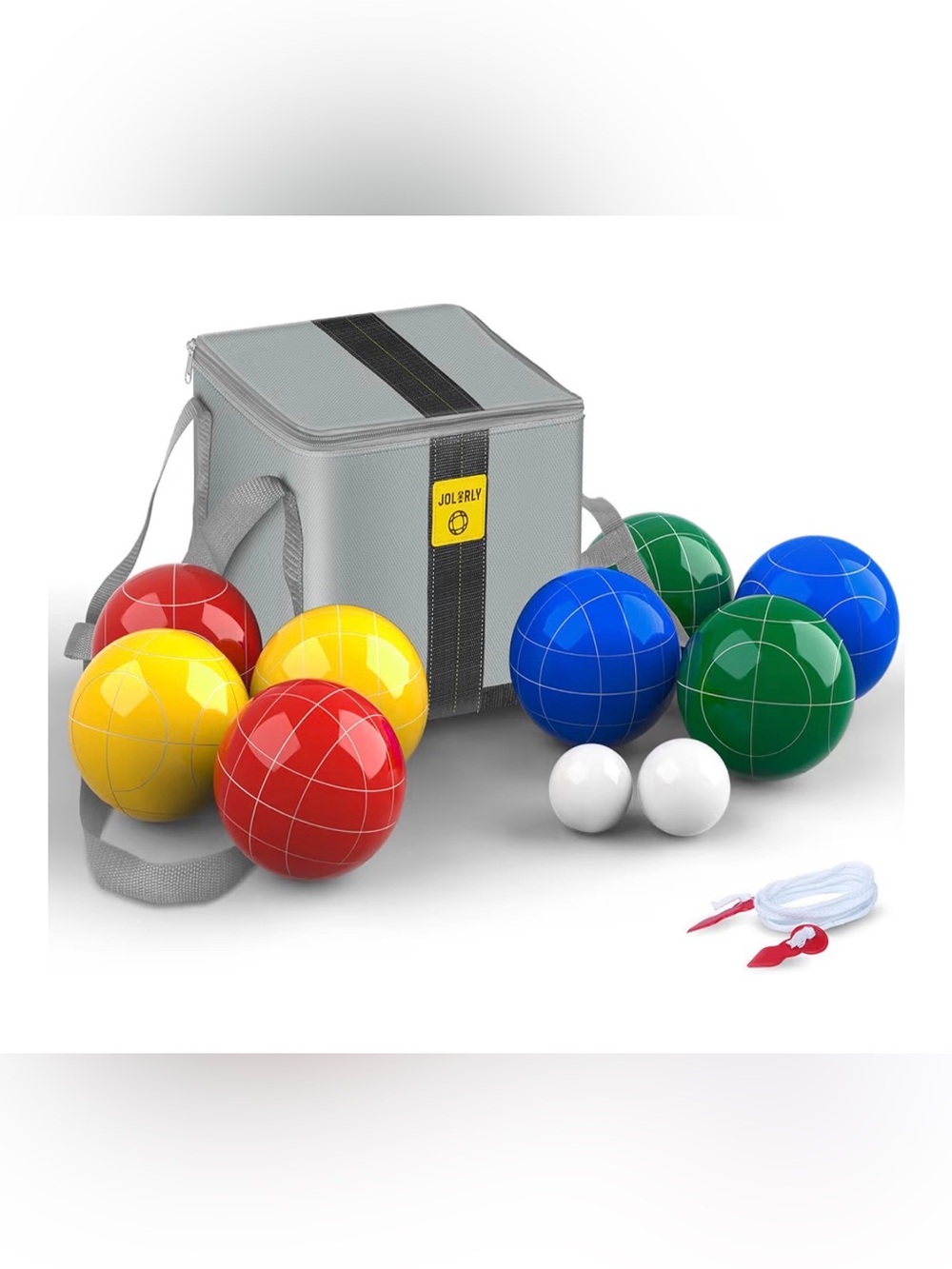 New Bocce Professional Ball Set Multi-Color Tournament Use w Carrying Bag Case